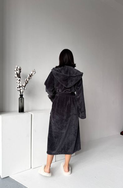 Довгий домашній халат &laquo;Bamboo Dark Gray&raquo; HL0003 фото
